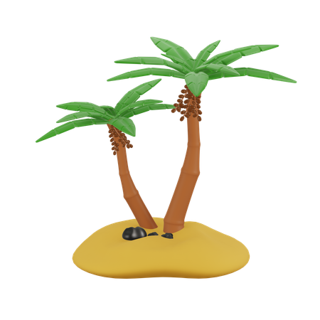 Dates Palm Tree  3D Icon