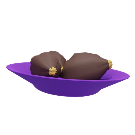 Dates Plate  3D Icon