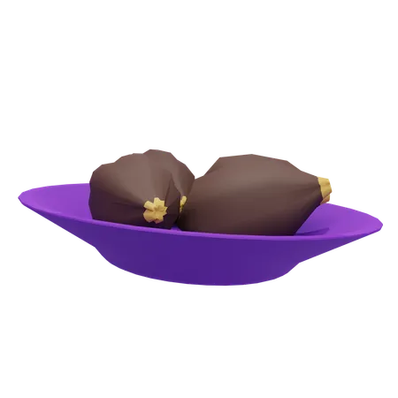 Dates Plate  3D Icon