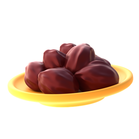 Dates Plate  3D Icon