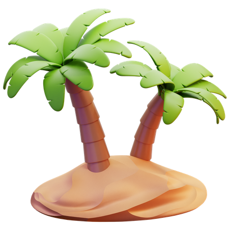 Dates Trees The Desert  3D Icon