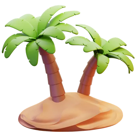 Dates Trees The Desert  3D Icon