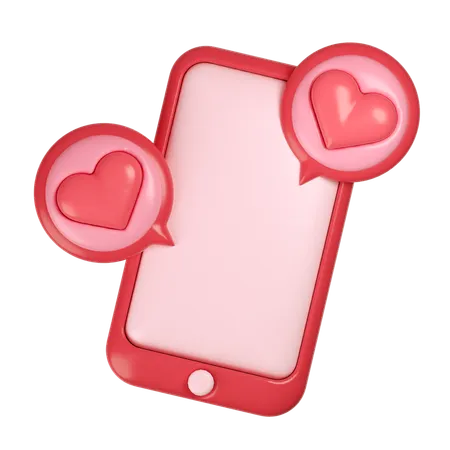 Dating App Icon Illustration In 3 D Design 3D Icon