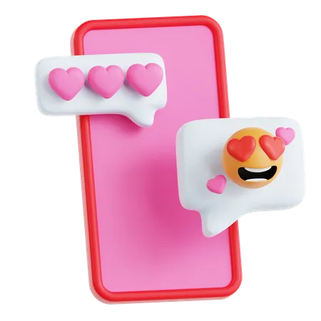 Dating App  3D Icon