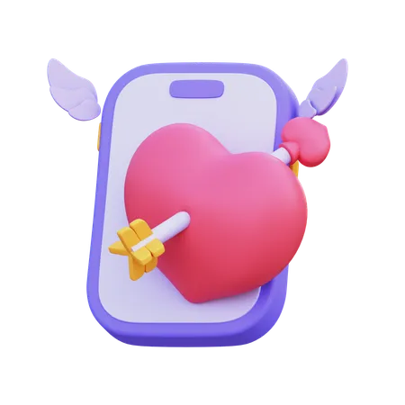 出会い系アプリ  3D Icon