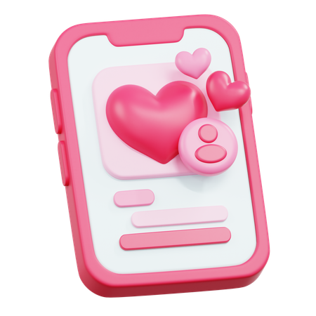 Dating App  3D Icon