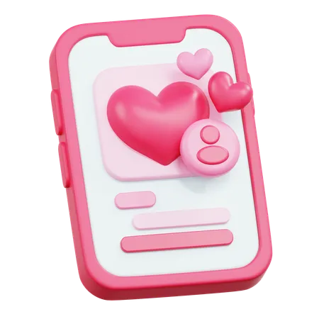 Dating App  3D Icon