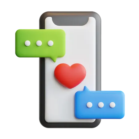 Dating App  3D Icon