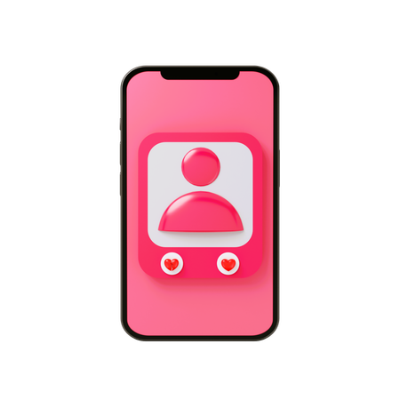 Dating App  3D Icon