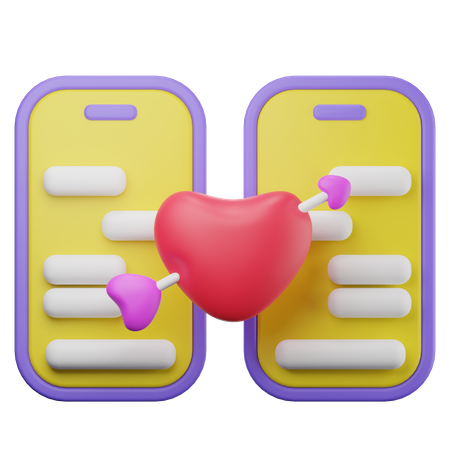 Dating App  3D Icon