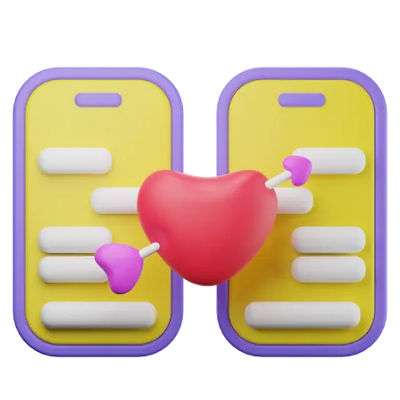 Dating App  3D Icon