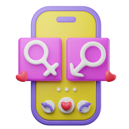 Dating App  3D Icon