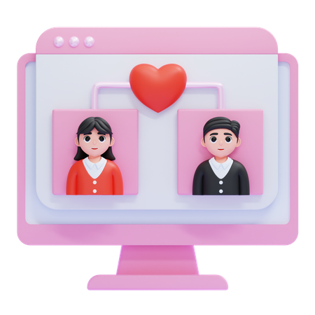 Dating App  3D Icon