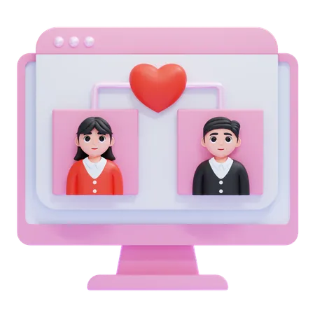 Dating App  3D Icon