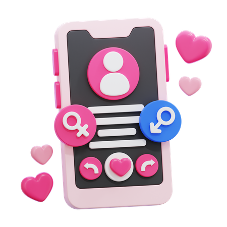 Dating App  3D Icon