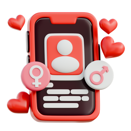 Dating App  3D Icon