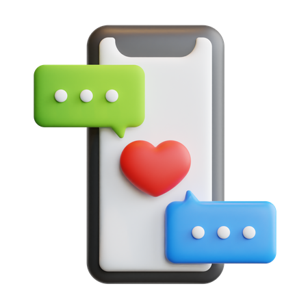 Dating App  3D Icon