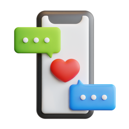 Dating App  3D Icon