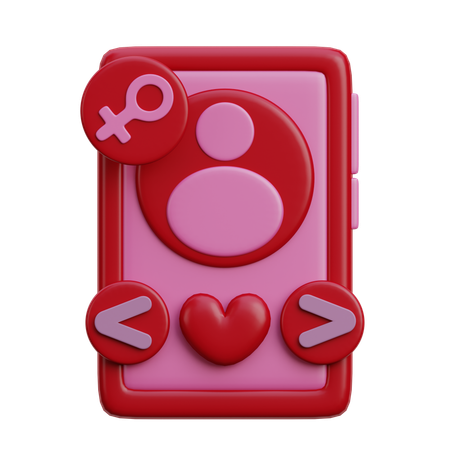 出会い系アプリ  3D Icon