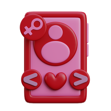 Dating Application  3D Icon