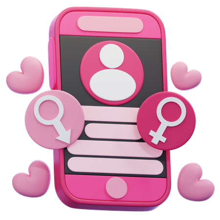 Dating Apps  3D Icon