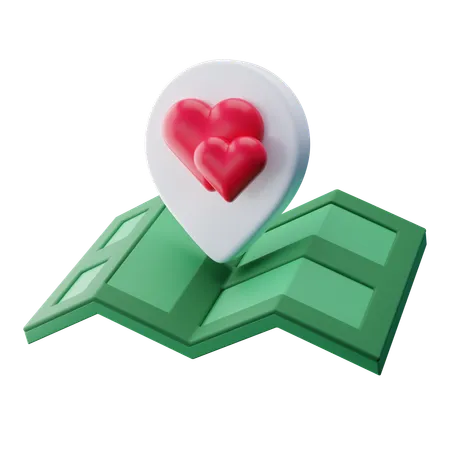 Dating Location  3D Icon