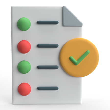 Datos aprobados  3D Icon
