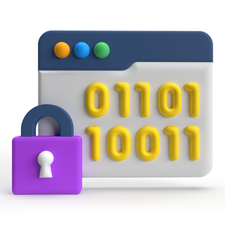 Datos binarios  3D Icon