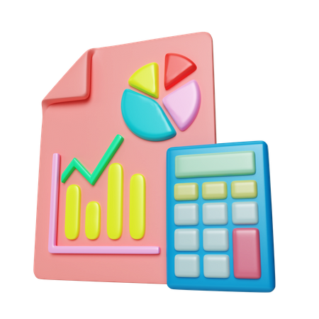 Los datos contables  3D Icon
