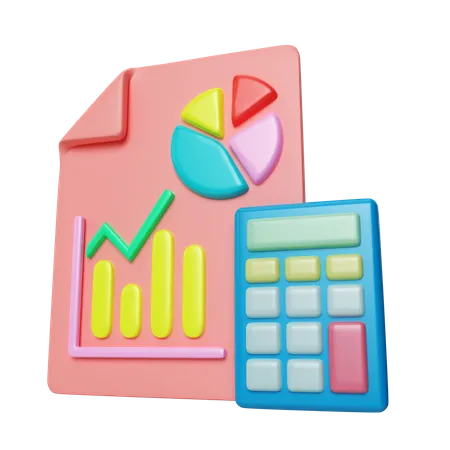 Los datos contables  3D Icon