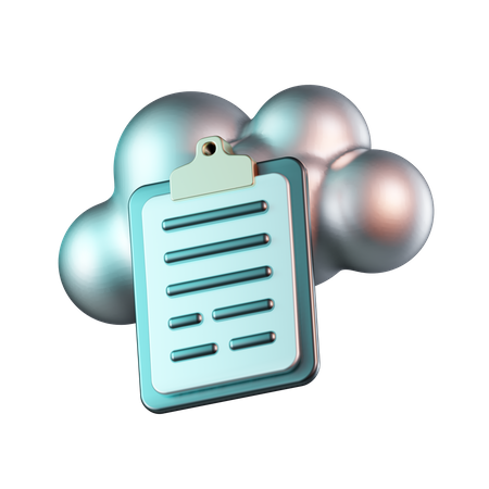 Datos de informes en la nube  3D Icon