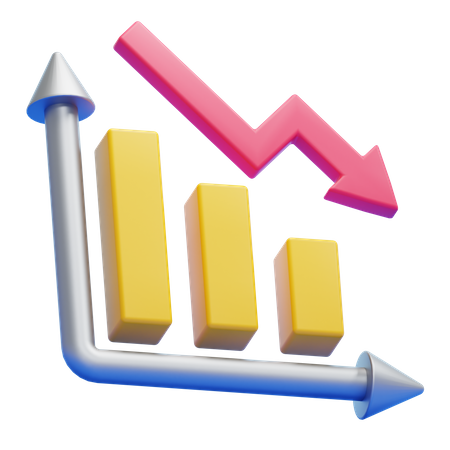 Datos de recesión  3D Icon