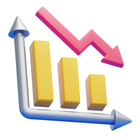 Datos de recesión  3D Icon