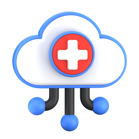 Nube de datos de salud  3D Icon