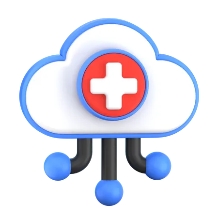 Nube de datos de salud  3D Icon