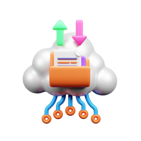 Datos en la nube  3D Icon