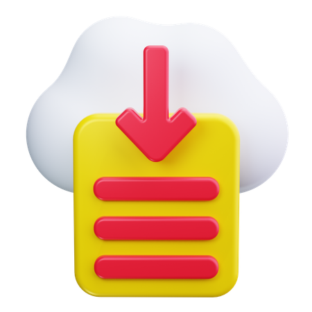 Datos en la nube  3D Icon