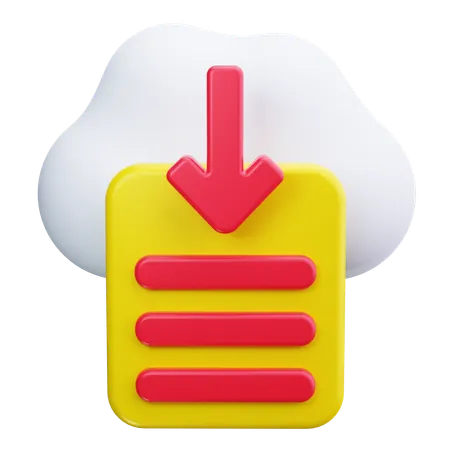 Datos en la nube  3D Icon