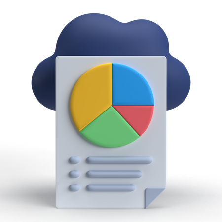 Datos en la nube  3D Icon