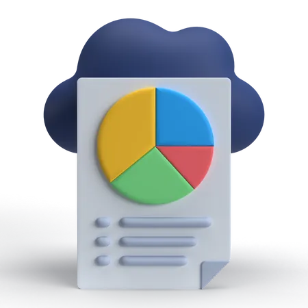 Datos en la nube  3D Icon