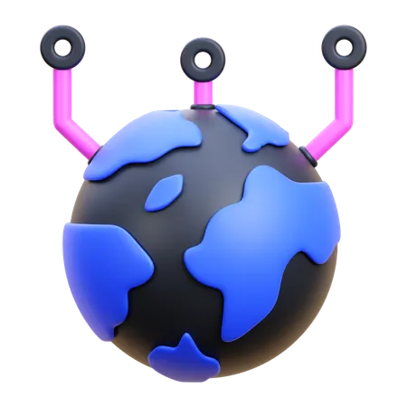 Datos globales  3D Icon