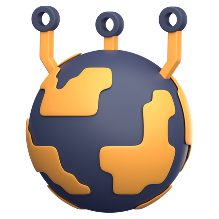 Datos globales  3D Icon