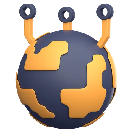 Datos globales  3D Icon