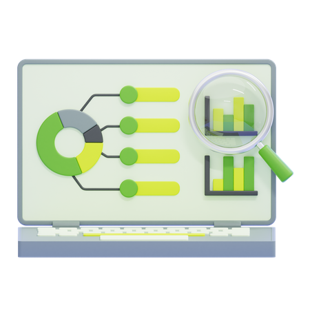 Investigación de datos  3D Icon