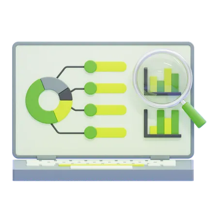 Investigación de datos  3D Icon