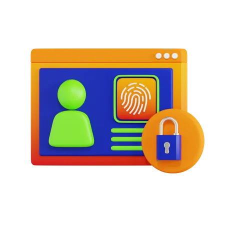 Datos personales seguros  3D Icon