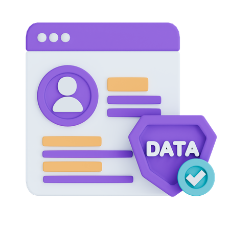 Datos seguros  3D Icon