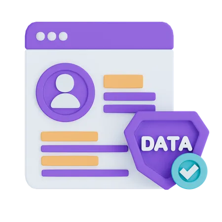 Datos seguros  3D Icon