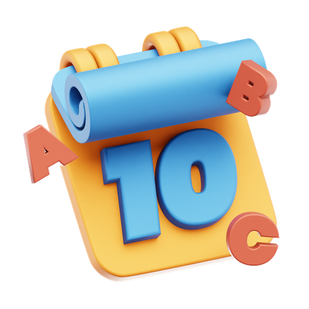 Datum 10  3D Icon