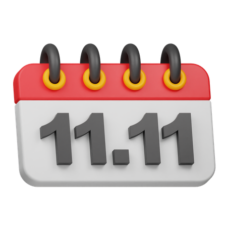 Datum 11 11  3D Icon